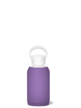 BKR Teeny Glass Water Bottle Silicone Sleeve in Mary Grape Purple 250ml/8oz